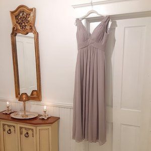 Azazie Dress, Maren, Dolphin Grey Chiffon - image 1